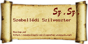 Szebellédi Szilveszter névjegykártya