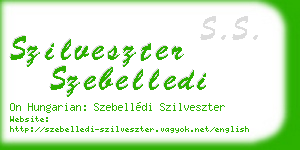 szilveszter szebelledi business card