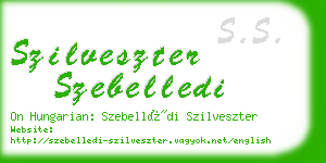 szilveszter szebelledi business card